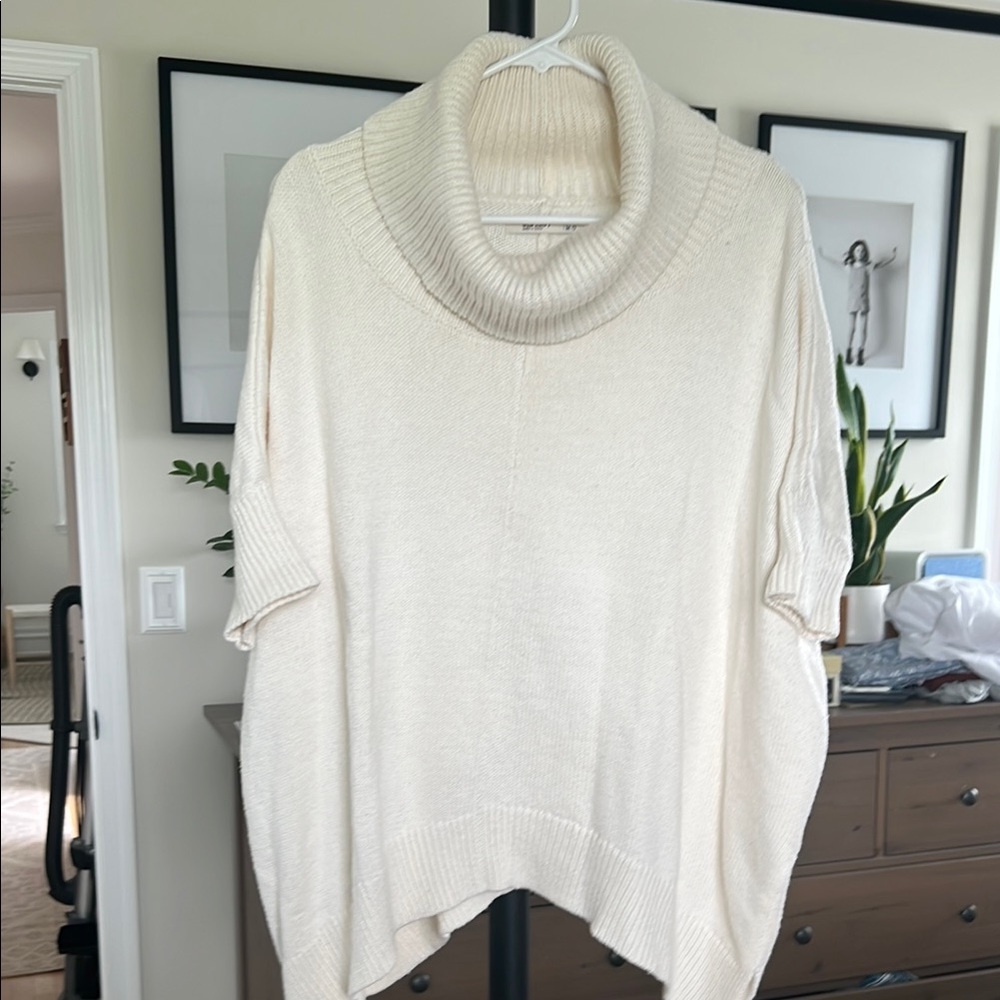 Old Navy Cream Cowl Neck Sweater Oversized Knit